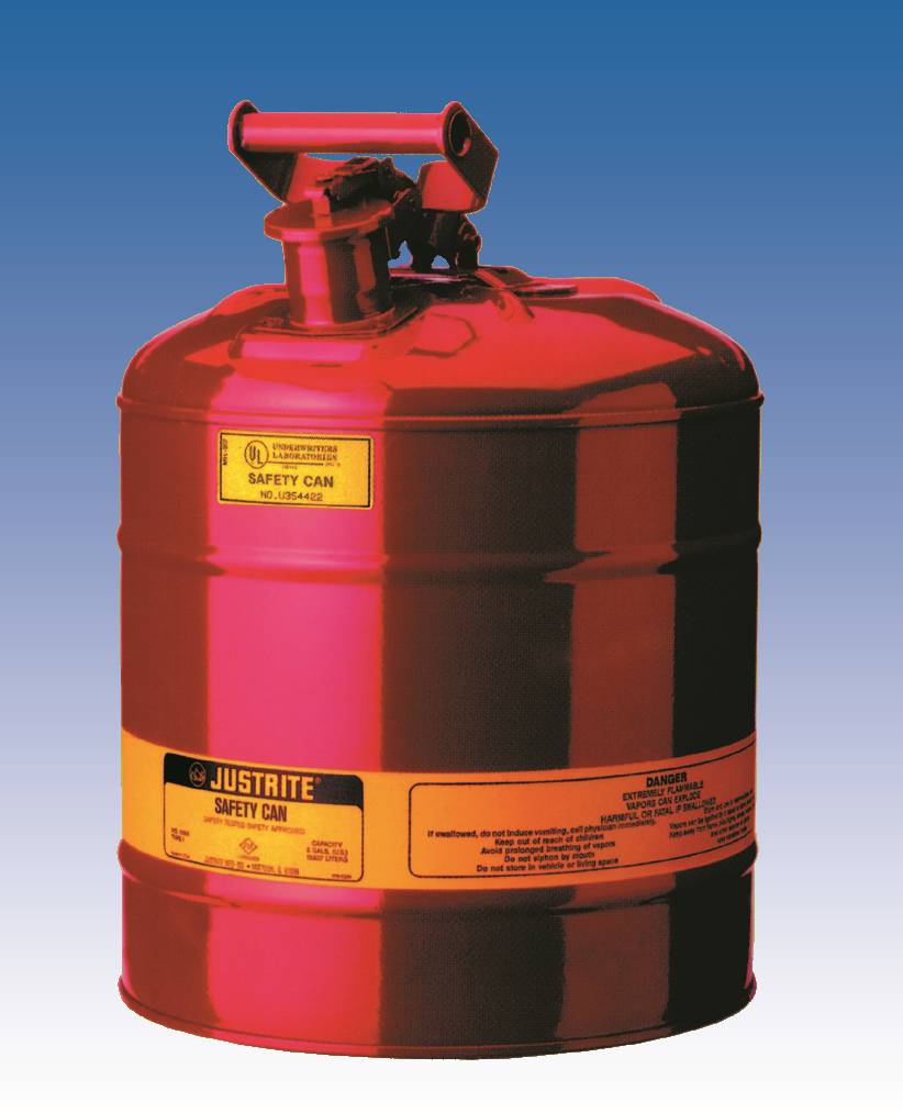 JUSTRITE 2 Gal. METAL SAFETY CAN - TYPE 1 IMPROVED