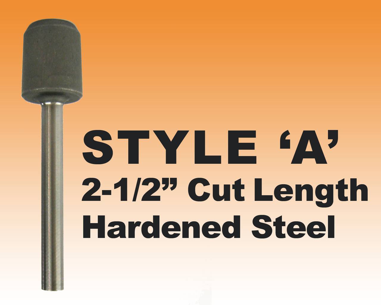 DRILL BIT- STYLE A - 1/4" Premium Hardened Steel 2-1/2" Cut Length