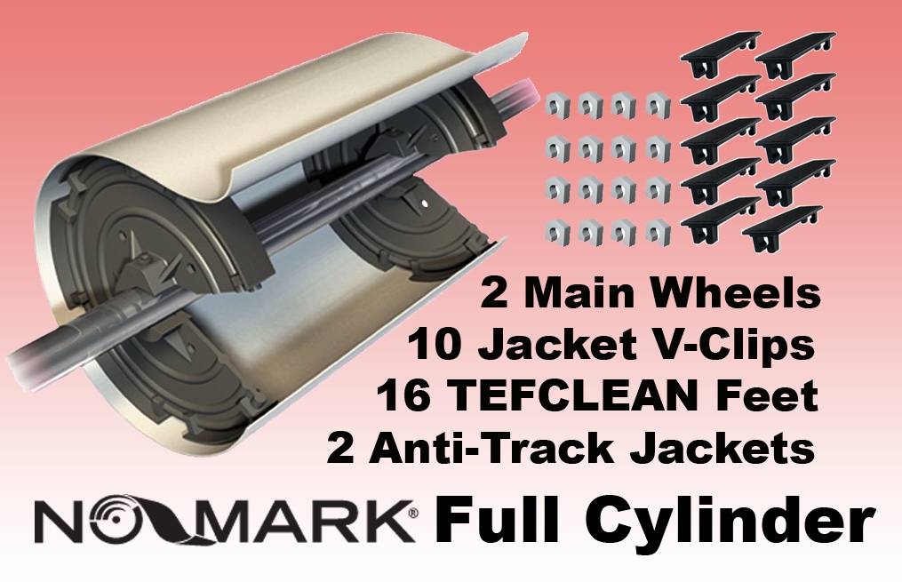 'NO-MARK' FULL CYLINDER SET AB Dick 8800,9800 1:1 Series