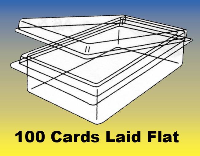 BUSINESS CARD BOXES - QTY:50 Clear Plastic, Holds 100 2" W x 1" H x 3-1/2" D